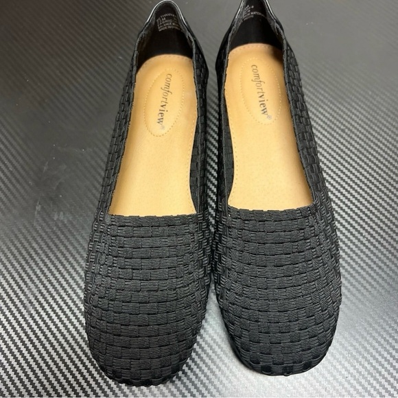 comfortview Shoes - Comfortview Women's Black Textured Loafers